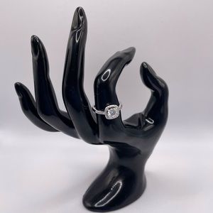 Diamond Moissanite Halo Engagement Ring